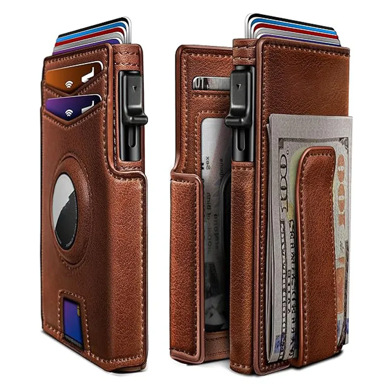 Men Fashion Casual Carbon Fiber Pattern Leather Multi Card Short Wallet