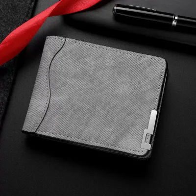 Men'S Fashion Casual Solid Color Short Wallet