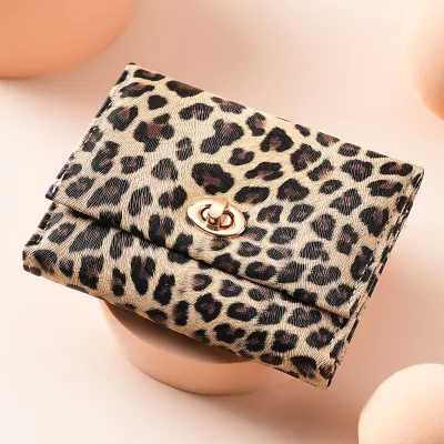 Women'S Fashion Casual Leopard Three-Fold Wallet