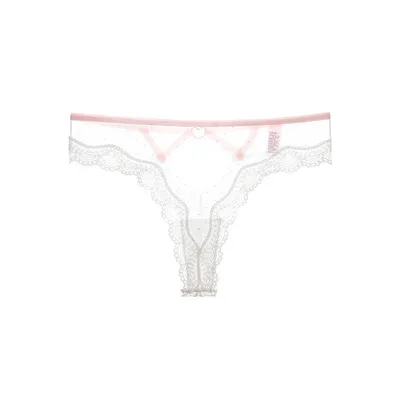 Women Fashion Sexy Solid Color Lace Hollow Thong