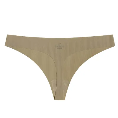 Women Fashion Sexy Solid Color Traceless Cotton Low Waist Thong