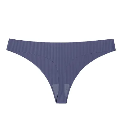 Women Fashion Sexy Solid Color Traceless Cotton Low Waist Thong