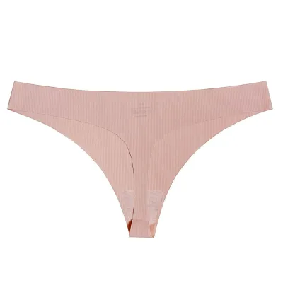 Women Fashion Sexy Solid Color Traceless Cotton Low Waist Thong