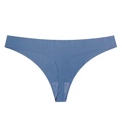 Women Fashion Sexy Solid Color Traceless Cotton Low Waist Thong