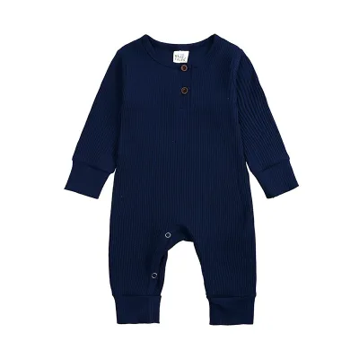 Kids Baby'S Boys And Girls Fashion Casual Solid Color Long-Sleeve Jumpsuits