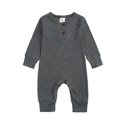 Kids Baby'S Boys And Girls Fashion Casual Solid Color Long-Sleeve Jumpsuits