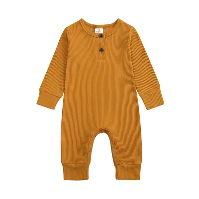 Kids Baby'S Boys And Girls Fashion Casual Solid Color Long-Sleeve Jumpsuits