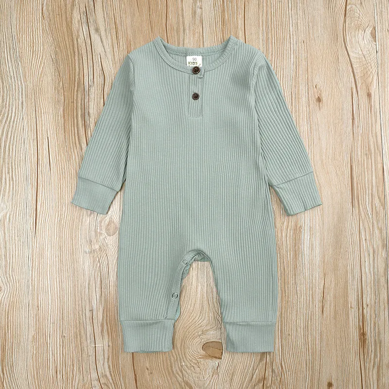 Kids Baby'S Boys And Girls Fashion Casual Solid Color Long-Sleeve Jumpsuits