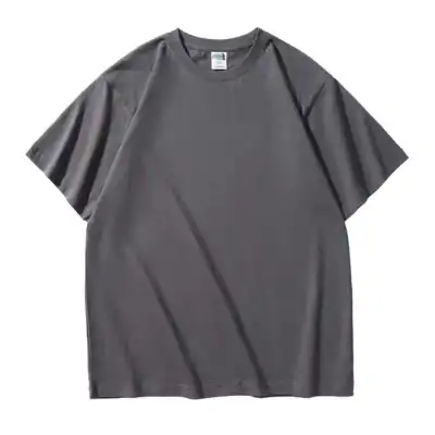 Fashion Casual Solid Color Cotton Thickened Short-Sleeve T-Shirt