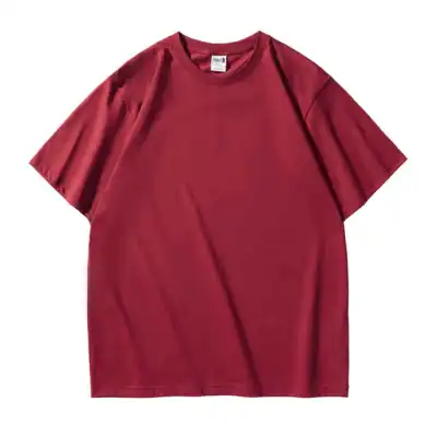 Fashion Casual Solid Color Cotton Thickened Short-Sleeve T-Shirt