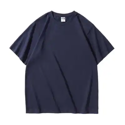 Fashion Casual Solid Color Cotton Thickened Short-Sleeve T-Shirt