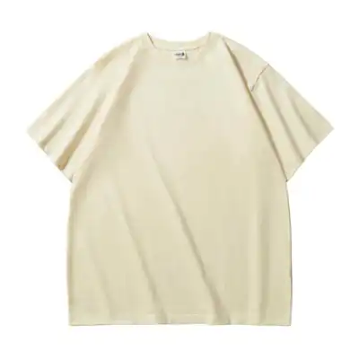 Fashion Casual Solid Color Cotton Thickened Short-Sleeve T-Shirt