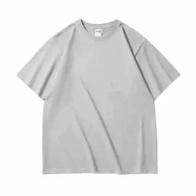 Fashion Casual Solid Color Cotton Thickened Short-Sleeve T-Shirt