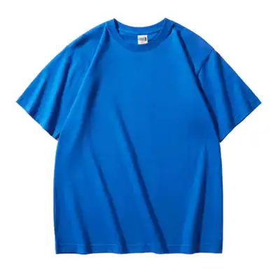 Fashion Casual Solid Color Cotton Thickened Short-Sleeve T-Shirt