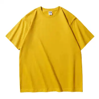 Fashion Casual Solid Color Cotton Thickened Short-Sleeve T-Shirt