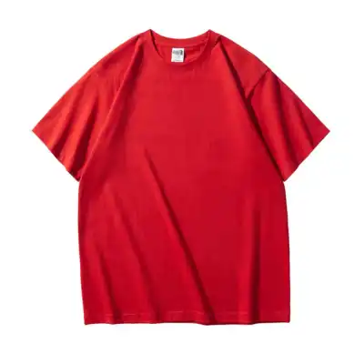 Fashion Casual Solid Color Cotton Thickened Short-Sleeve T-Shirt