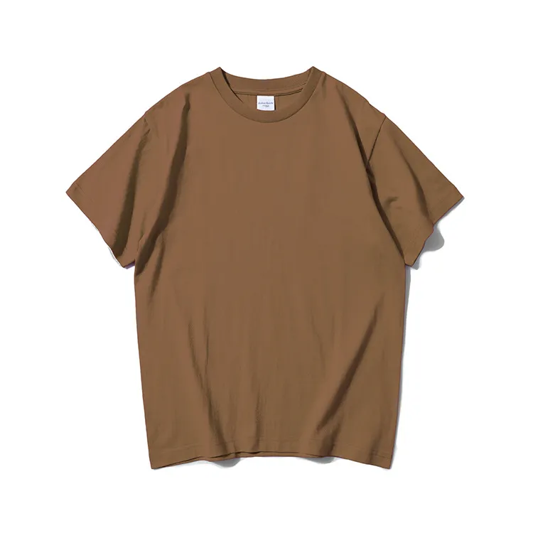 Fashion Casual Solid Color Cotton Thickened Short-Sleeve T-Shirt