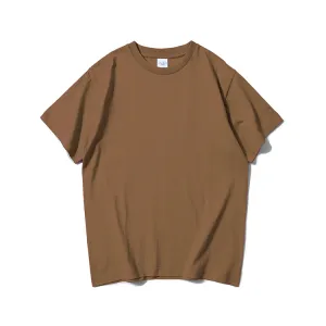 Fashion Casual Solid Color Cotton Thickened Short-Sleeve T-Shirt