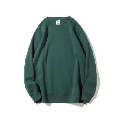 Fashion Casual Solid Color Double-Sided Cloth Round Neck Long-Sleeve Thin Sweatshirt