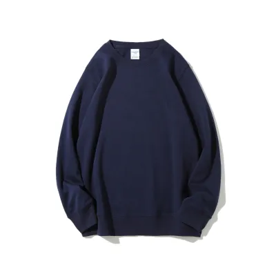 Fashion Casual Solid Color Double-Sided Cloth Round Neck Long-Sleeve Thin Sweatshirt