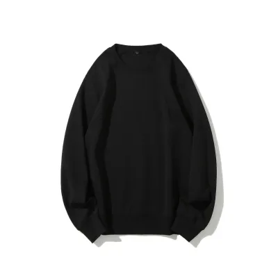 Fashion Casual Solid Color Double-Sided Cloth Round Neck Long-Sleeve Thin Sweatshirt