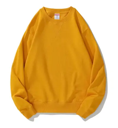 Fashion Casual Solid Color Cotton Thickened Round Neck Long Sleeve Sweatshirt