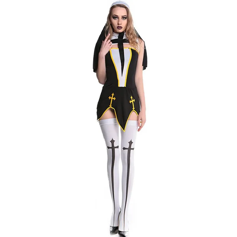 Halloween Women Fashion Nuns Costume