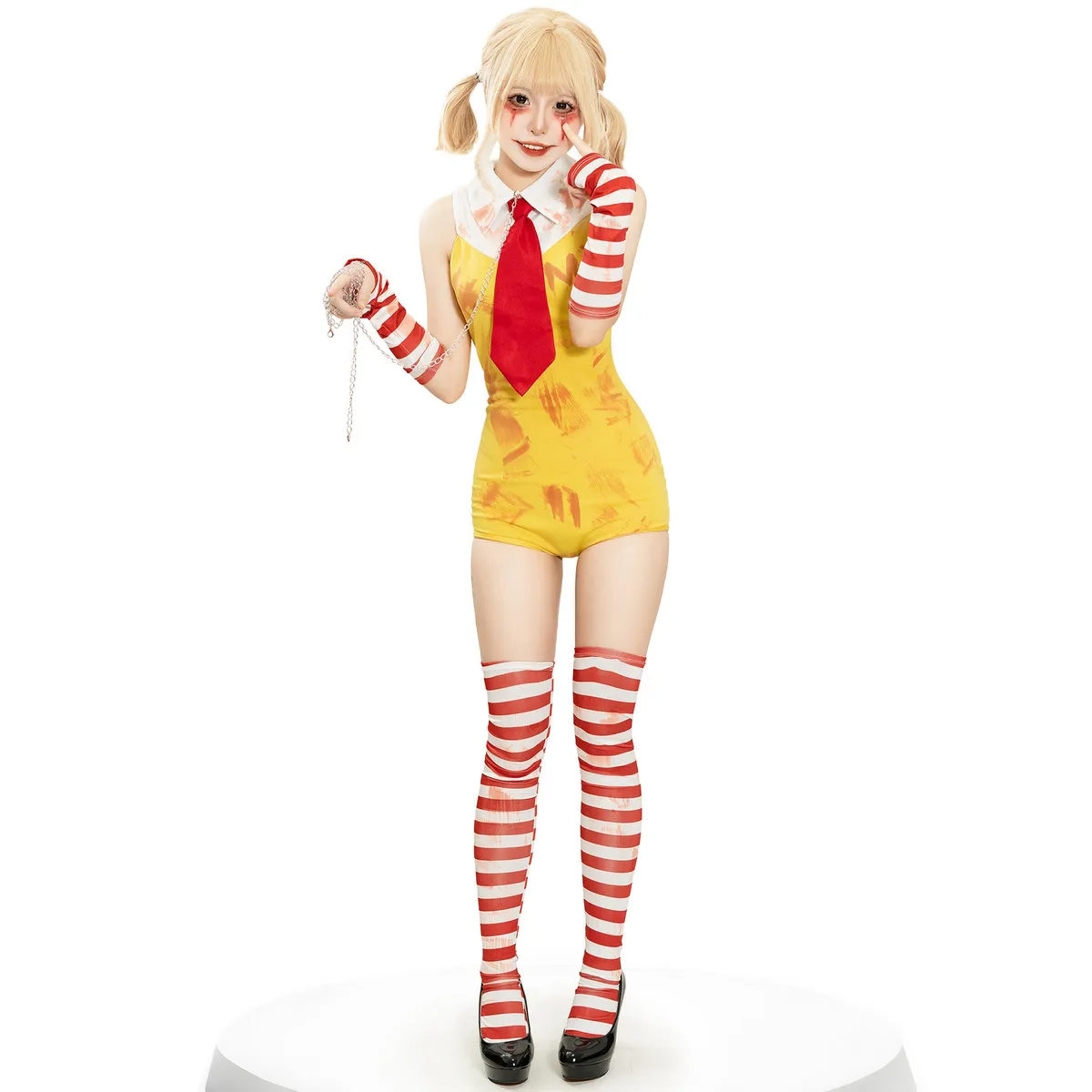 Halloween Women Fashion Spoof Vampire Blood Stain Costume