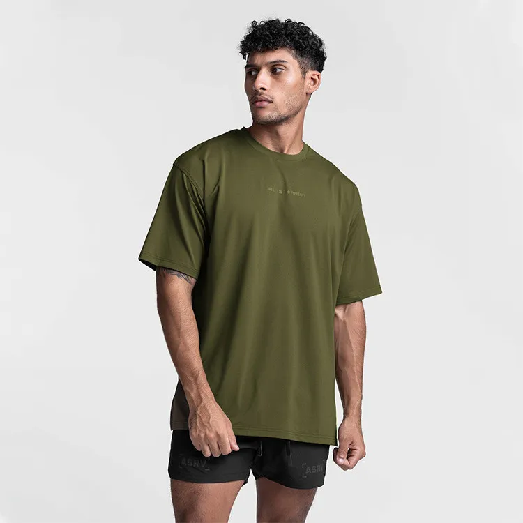 Men'S Fashion Casual Summer Round Neck Cotton Quick-Drying Short-Sleeve T-Shirt