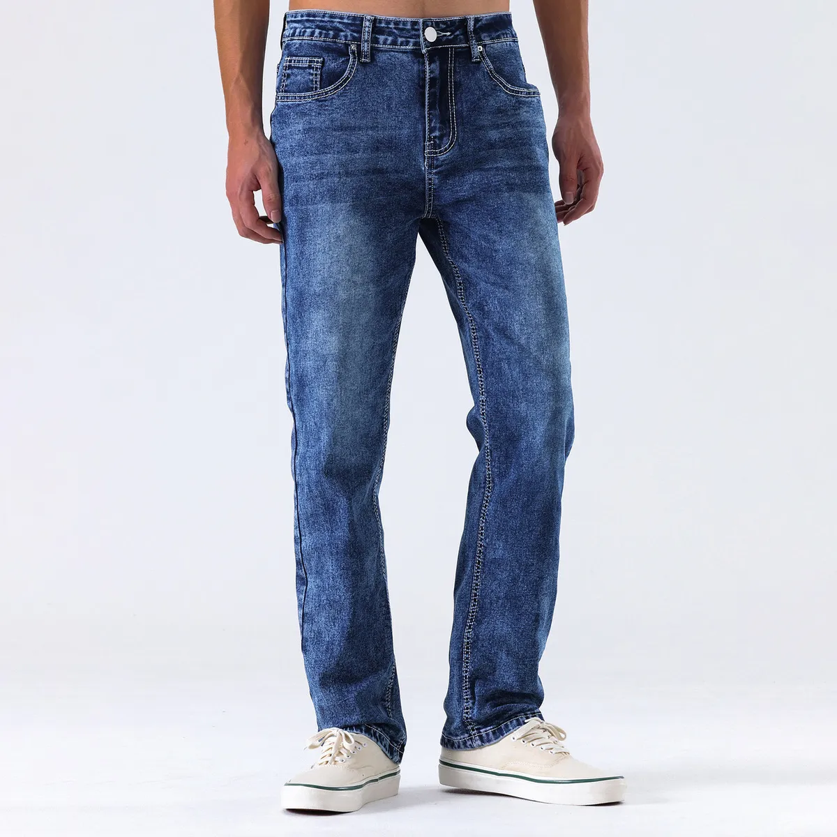 Men'S Fashion Casual Straight Jeans