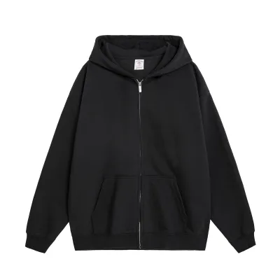 Fashion Casual Solid Color Long Sleeve Zipper Cardigan Hoodies