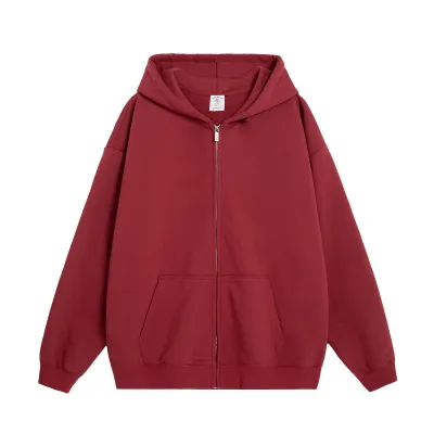Fashion Casual Solid Color Long Sleeve Zipper Cardigan Hoodies