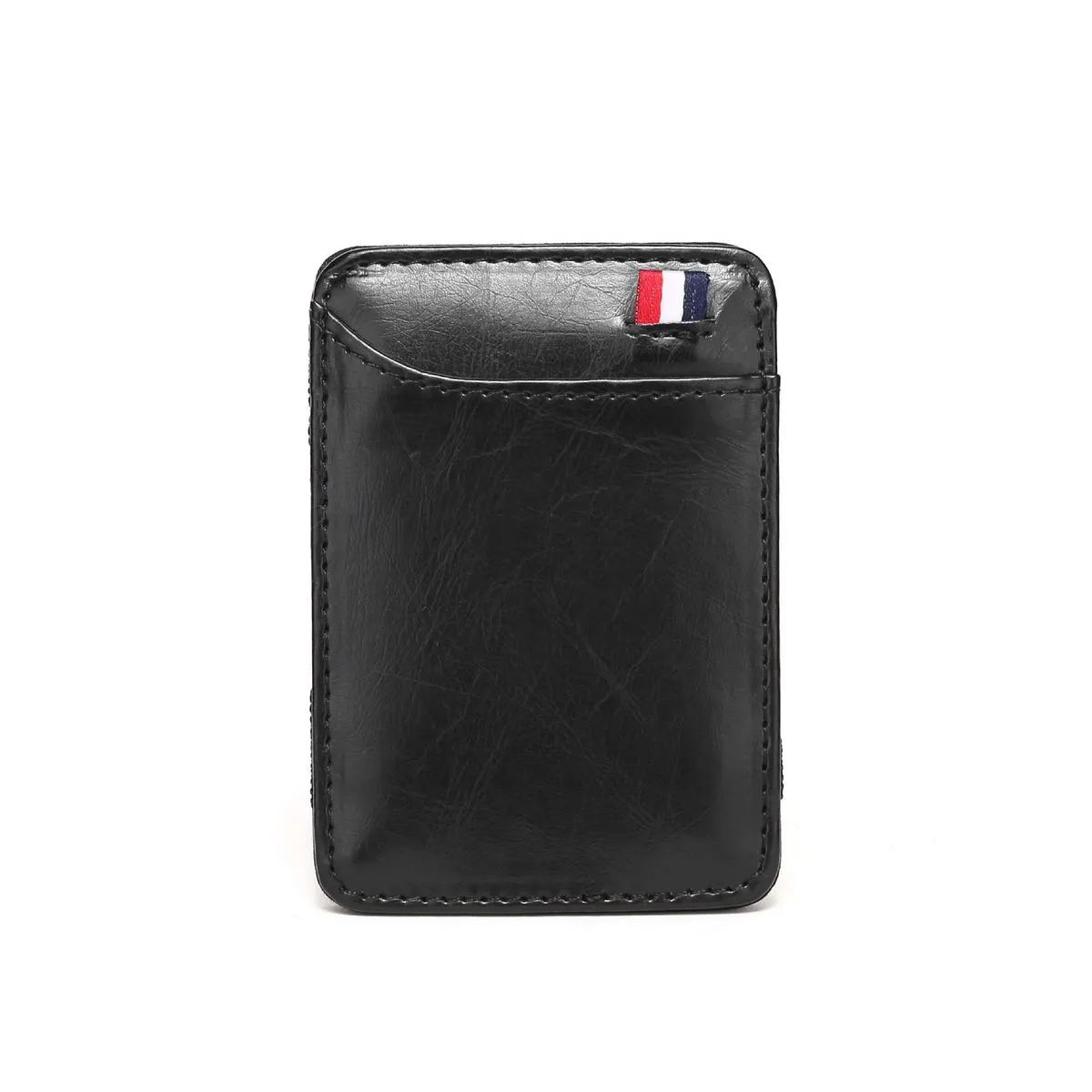 Men Fashion Casual Solid Color Pu Leather Card Case Wallet