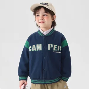 Kids Boys Fashion Casual Spring And Autumn Printed Long-Sleeve Baseball Coat