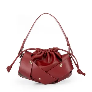 Fashion Solid Color Drawstring Shoulder Bag