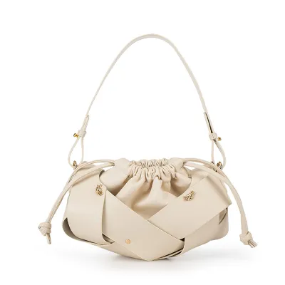 Fashion Solid Color Drawstring Shoulder Bag