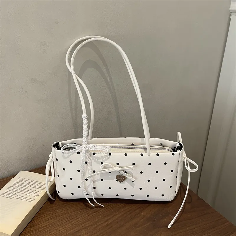 Fashion Dot Print Underarm Shoulder Bag