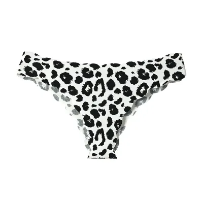 Women Fashion Sexy Printed Invisible Seamless Ice Silk Thong
