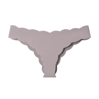 Women Fashion Sexy Printed Invisible Seamless Ice Silk Thong