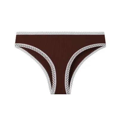 Women Fashion Sexysolid Color Cotton Thong