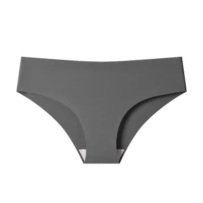 Women Fashion Sexy Solid Color Invisible Seamless Ice Silk Breathable Underwear