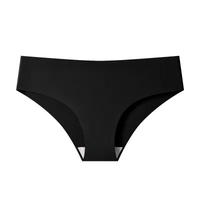 Women Fashion Sexy Solid Color Invisible Seamless Ice Silk Breathable Underwear
