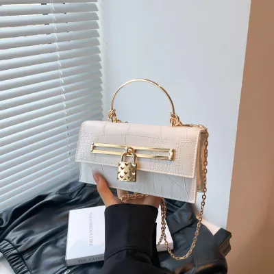 Stylish Lock Square Shoulder Bag