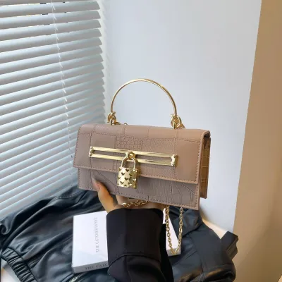 Stylish Lock Square Shoulder Bag