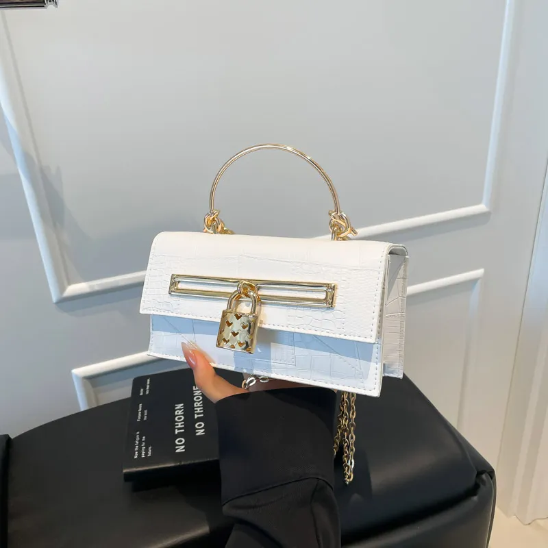 Stylish Lock Square Shoulder Bag
