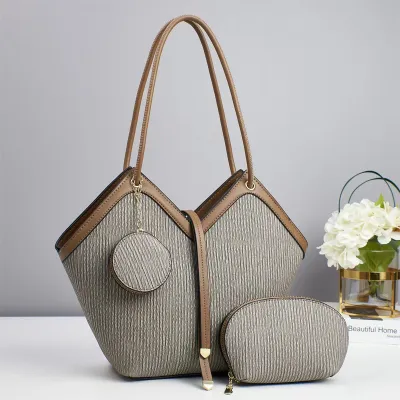 Fashion Stitching Color Large Capacity Tote Bag Sets