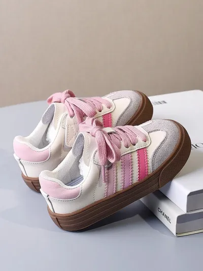 Kids Boys And Girls Fashion Casual Spring And Autumn Lace-Up Sneakers