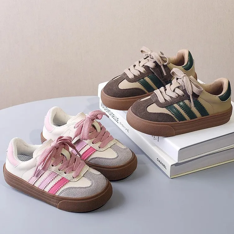 Kids Boys And Girls Fashion Casual Spring And Autumn Lace-Up Sneakers