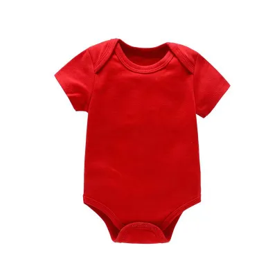 Kids Baby Boys And Girls Fashion Casual Solid Color Short-Sleeve Rompers