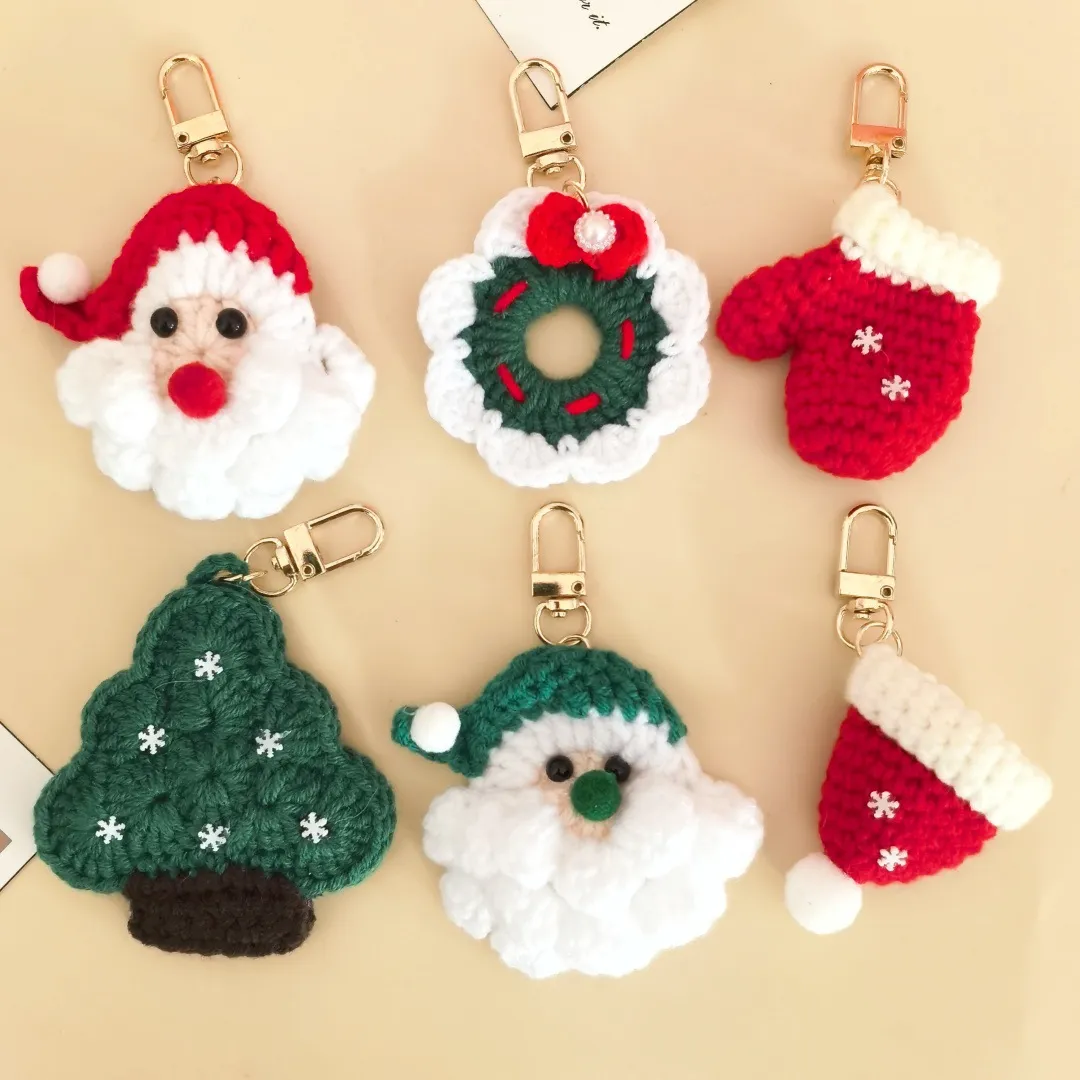 Christmas Cute Cartoon Knitted Keychain